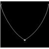 Image 1 : 14KT White Gold 0.09ct Diamond Solitaire Necklace