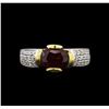 Image 1 : 2.06ct Ruby and Diamond Ring - 18KT Two-Tone Gold