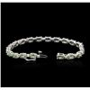 Image 3 : 14KT White Gold 11.20ctw Green Sapphire and Diamond Bracelet