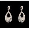 Image 1 : 14KT Black Gold 3.82ctw Diamond Earrings