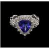 Image 1 : 1.89ct Tanzanite and Diamond Ring -14KT White Gold