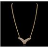 Image 2 : 14KT Yellow Gold 1.00ctw Diamond Necklace