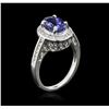 Image 3 : 14KT White Gold 1.48ct Tanzanite and Diamond Ring