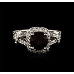 14KT White Gold 2.20ct Ruby and Diamond Ring