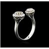 Image 3 : 14KT White Gold 1.10ctw Diamond Ring