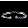 Image 3 : 14KT White Gold 16.43ctw Tanzanite Bracelet