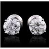 Image 1 : 14KT White Gold 1.82ctw Diamond Earrings