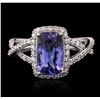 Image 1 : 14KT White Gold 1.97ct Tanzanite and Diamond Ring