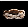 Image 1 : 14KT Rose Gold 0.39ctw Diamond Ring