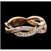 Image 2 : 14KT Rose Gold 0.39ctw Diamond Ring