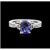 Image 1 : 14KT White Gold 1.32ct Tanzanite and Diamond Ring