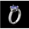 Image 3 : 14KT White Gold 1.32ct Tanzanite and Diamond Ring