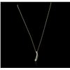 Image 1 : 14KT Yellow Gold 0.30ct Diamond Pendant With Chain