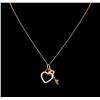 Image 2 : 0.45ctw Diamond Necklace - 14KT Rose Gold