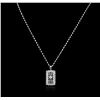 Image 2 : 14KT White Gold 1.43ctw Diamond Pendant With Chain