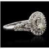 Image 2 : 14KT White Gold 1.94ctw Diamond Ring