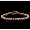 Image 1 : 14KT Rose Gold 3.28ctw Diamond Tennis Bracelet
