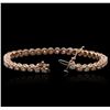 Image 3 : 14KT Rose Gold 3.28ctw Diamond Tennis Bracelet