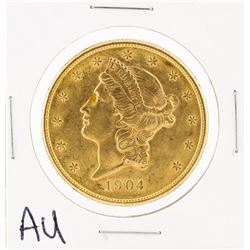 1904-S $20 Au Liberty Head Double Eagle Gold Coin