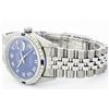 Image 9 : Rolex Stainless Steel Diamond and Sapphire DateJust Men's Watch