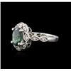 Image 3 : 14KT White Gold GIA Certified 2.16ct Alexandrite and Diamond Ring