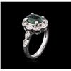 Image 4 : 14KT White Gold GIA Certified 2.16ct Alexandrite and Diamond Ring