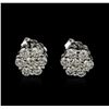 Image 1 : 14KT White Gold 0.92ctw Diamond Earrings