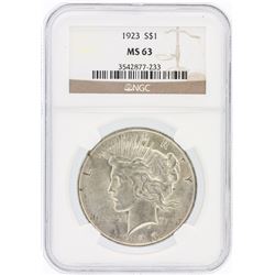 1923 NGC MS63 Peace Silver Dollar