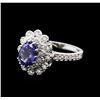 Image 2 : 14KT White Gold 1.59ct Tanzanite and Diamond Ring