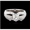 Image 1 : 18KT White Gold 1.45ctw Diamond Ring