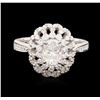 Image 1 : 14KT White Gold 1.66ctw Diamond Ring