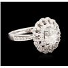 Image 2 : 14KT White Gold 1.66ctw Diamond Ring