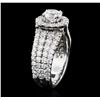 Image 3 : 14KT White Gold EGL Certified 3.10ctw Diamond Ring