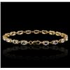 Image 2 : 10KT Yellow Gold 5.00ctw Aquamarine Bracelet