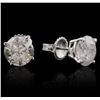 Image 2 : 14KT White Gold 4.10ctw Diamond Stud Earrings