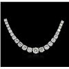 Image 1 : 18KT White Gold 6.21ctw Diamond Necklace