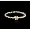 Image 1 : 14KT White Gold 0.09ct Diamond Ring
