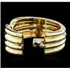 Image 3 : 1.00ctw Diamond Bangle Bracelet - 14KT Two-Tone Gold