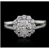 Image 1 : 14KT White Gold 1.53ctw Diamond Ring