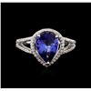 Image 1 : 14KT White Gold 2.32ct Tanzanite and Diamond Ring