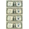 Image 1 : 1935 $1 Silver Certificate Lot of 4 Assorted Bills