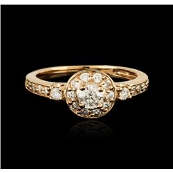 14KT Rose Gold 0.69ctw Diamond Ring