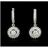 14KT White Gold 1.67ctw Diamond Earrings