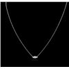 Image 1 : 14KT White Gold 0.48ct Diamond Solitaire Necklace