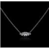 Image 2 : 14KT White Gold 0.48ct Diamond Solitaire Necklace
