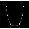 Image 2 : 14KT White Gold Pearl Necklace