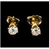 Image 1 : 0.50ctw Diamond Stud Earrings - 14KT Yellow Gold