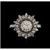 Image 1 : 14KT White Gold 0.51ctw Diamond Ring