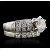 Image 2 : 18KT White Gold 5.20ctw Diamond Ring