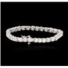 Image 2 : 14KT White Gold 9.10ctw Diamond Tennis Bracelet
